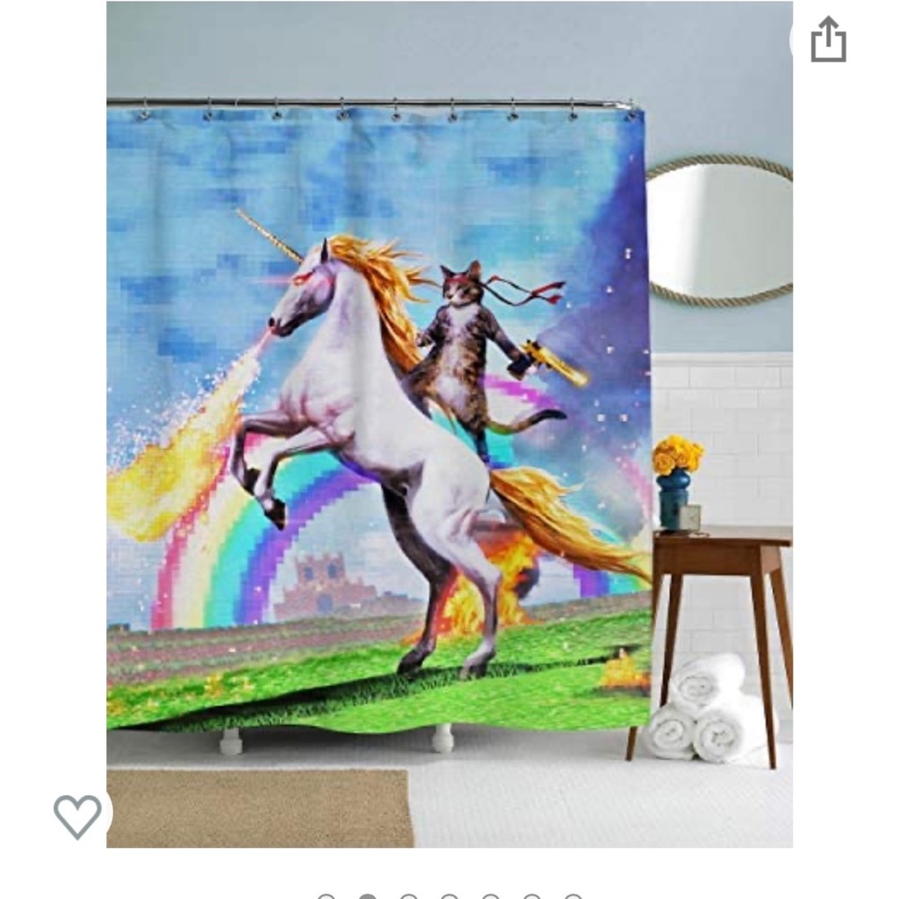 Eccentric unique shower curtain